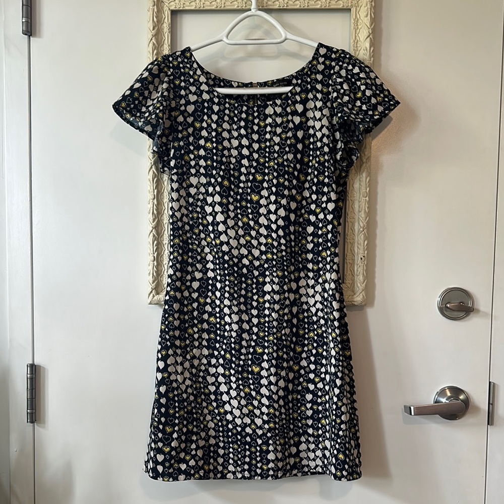 TOPSHOP | Kate Moss Collab Black and Silver Heart and Spades Sheath Mini Dress